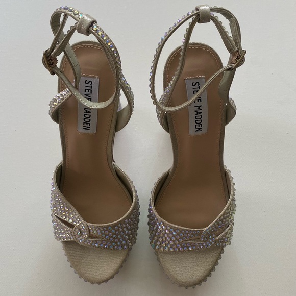 Steve Madden Rhinestone Platform Heels - Picture 4 of 10